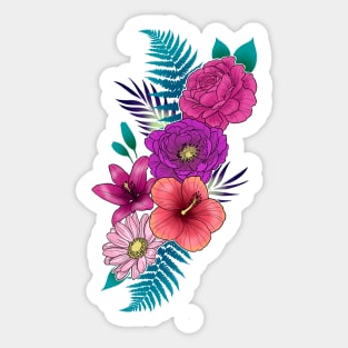 Tropical Flowers Sticker